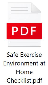 senior-safe exercise environment at home checklist thumbnail