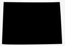 Black filled outline of the state of Colorado - Thrive @ Home Network